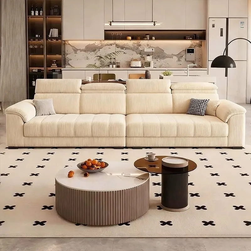 Living room size Apartment type Straight row chenille petals snowflake winter fabric sofa Other sponges