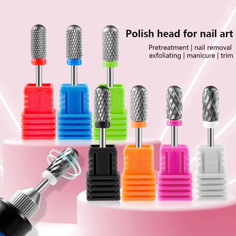 

Polishing Manicure Tungsten Steel Grinding Head Single Cylindrical Bald Type Polishing Drill Polishing Manicure Tools