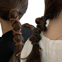 Leather Scrunchies Hair Ties Women Girls Fashion Simple Hair Rope Elegant Shopping Daily Hair Ring Party Gifts Hair Accessoires