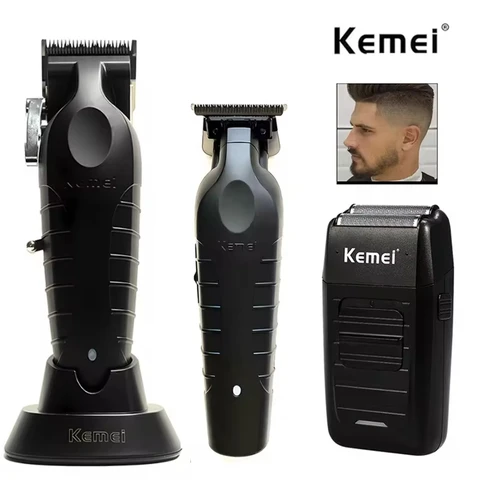 Kemei KM-2296 KM-2299 KM-1102 kit máquina de cortar cabelo barbeador elétrico masculino máquina aparador de cabelo profissional máquina de corte de cabelo