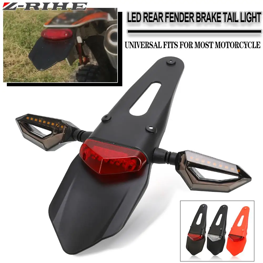 For Honda CRF250M CRF250PALLY SL230 Motorcycle Accessories Dirt Bike Universal 12V LED Rear Fender Brake Turn Signal Tail Light