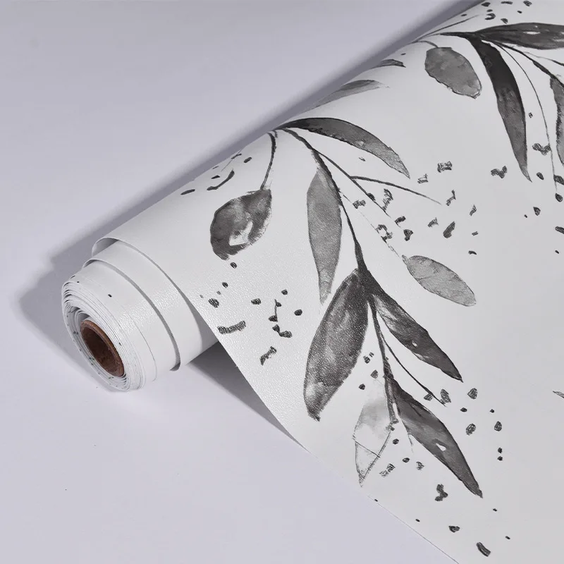 Green Leaf Schälen und Stick Tapete Moderne Selbst Klebe Tapete Floral Kontaktieren Papier Abnehmbare Aquarell Blatt Tapete