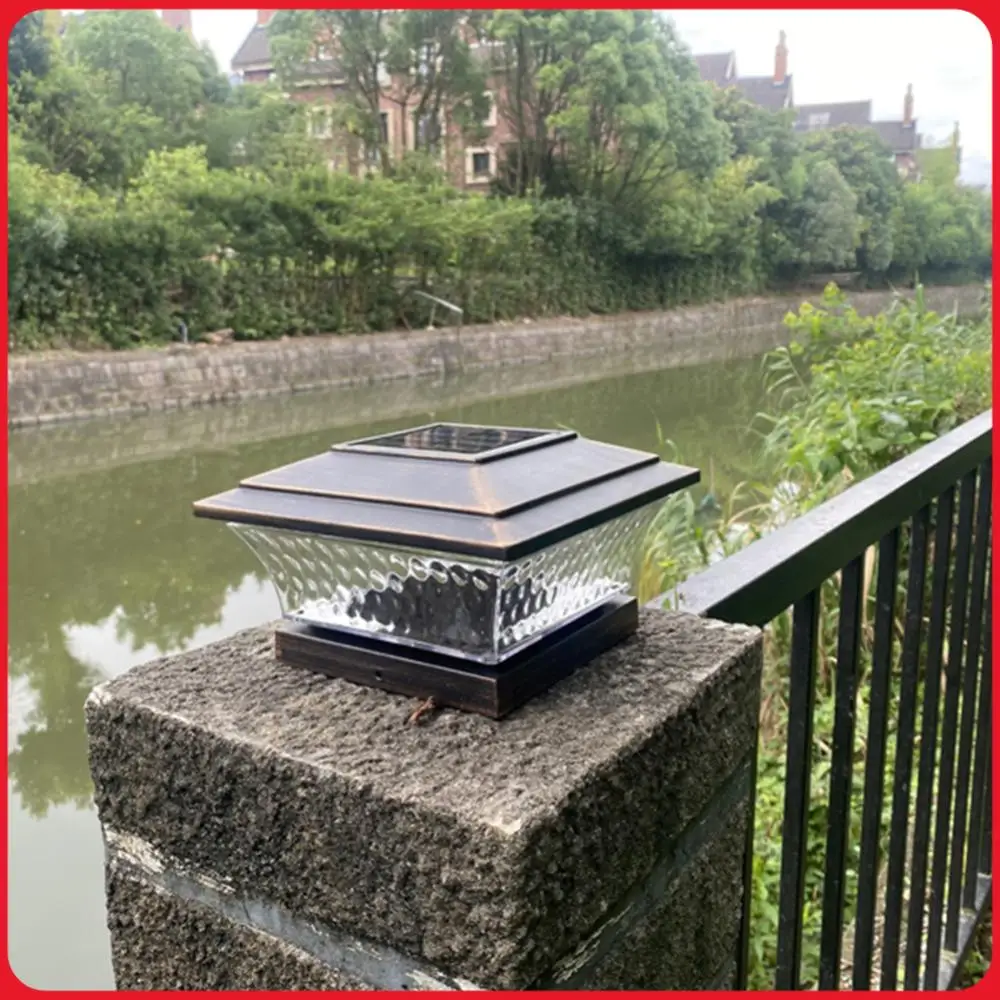 

Solar Light Fence Gate Pillar Head LED Lamp 800mAh Garden Gate Solar Powered Lamp Warm White Light for Outdoor House Yard Garden