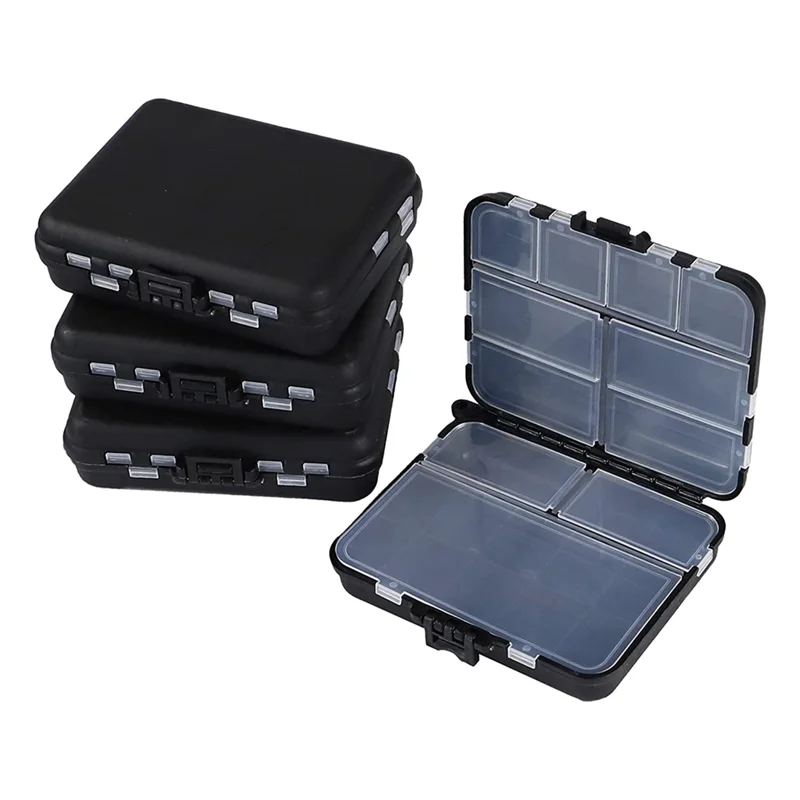 4 Pack Mini Tackle Boxes Plastic Fishing Organizer Tackle Storage Containers Kayak Fly Boxes-AA85