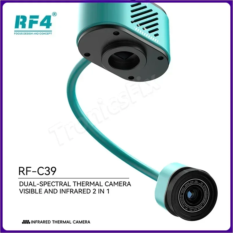 RF4 RF-C39 Infrared Dual-Spectral Thermal Camera Short Circuit Tester 4K Camera for Microscope PCB Board Fault Repair Tools Set