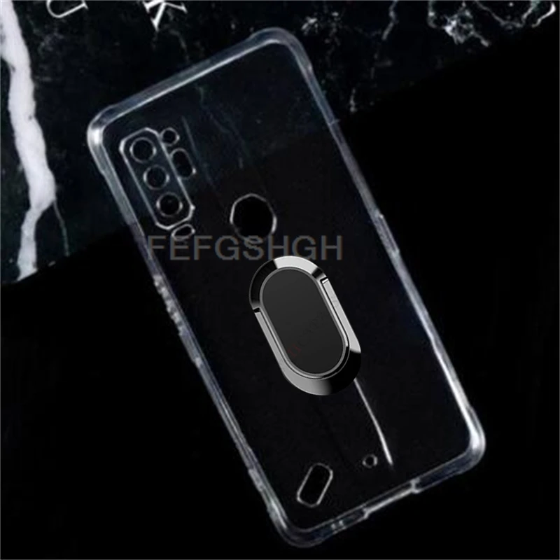 For Ulefone Armor 10 5G 6.67" Armor 10 5G Back Ring Holder Bracket Phone Cover TPU Soft Silicone Case