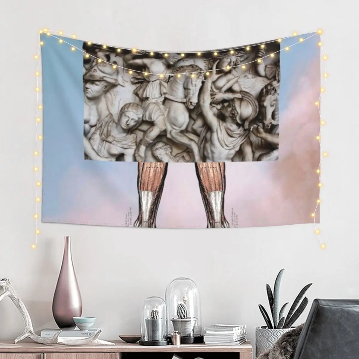 I No Longer Fear The Razor That Guards My Heel (III) Tapestry Room Decorator Art Mural Aesthetic Decoration Tapestry