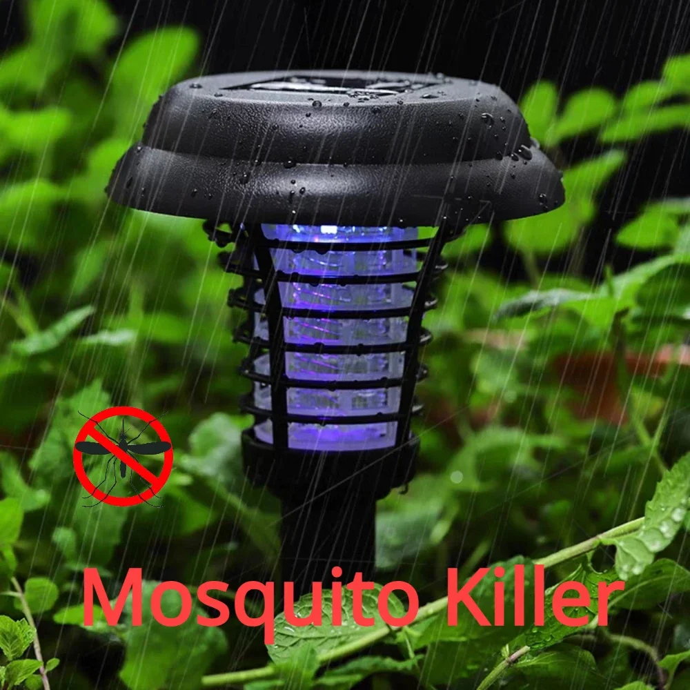 Lámpara Solar creativa para matar mosquitos, luz LED alimentada por energía Solar para decoración de jardín, repelente de insectos