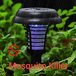 Criativo Solar Powered LED Mosquito Killer Lâmpada, Decoração do jardim, Luz do gramado, repelentes de pragas, insetos