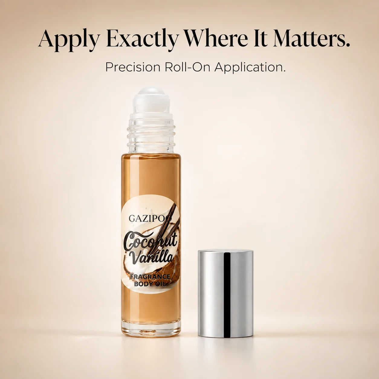 Huile de phéromone roll-on 10 ml - Parfum portable, senteur gourmand douce noix de coco vanille, Eau de Toilette, Huile parfumée pour les rendez-vous