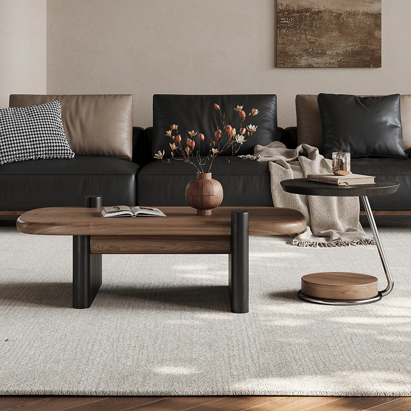 Modern Luxury Coffee Table Wood Living Room Kitchen Standing Storage Moving Side Table Drawers Meubles Chinese Style Furniture