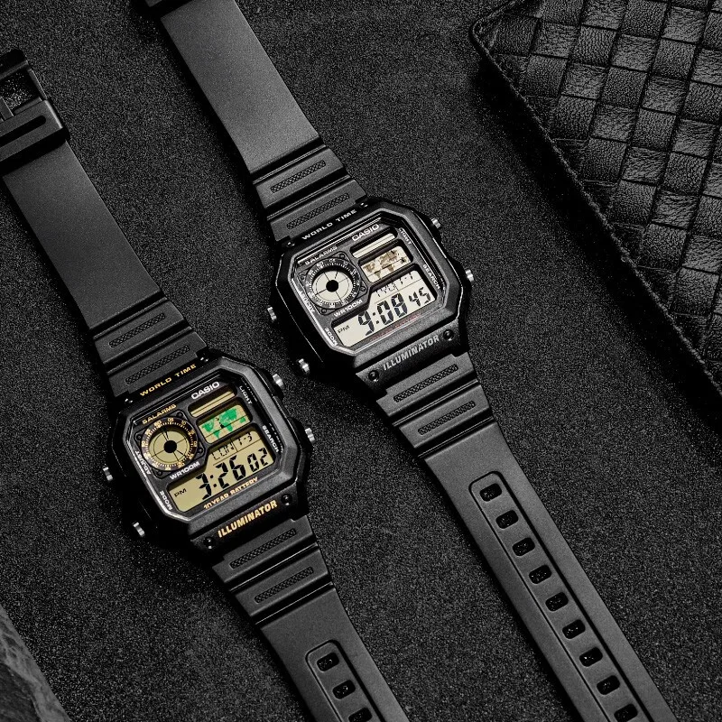 ساعة كاسيو للرجال عصرية مقاومة للماء رياضية للطلاب ساعة كوارتز خارجية متعددة الوظائف وعمر بطارية طويل مقاومة للماء للرجال