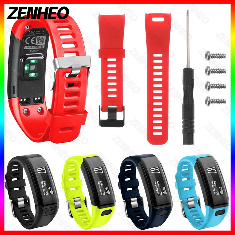 Zachte Siliconen Vervanging Sport Band Voor Garmin Vivosmart HR + Pols Band Rubber Horlogeband Voor Garmin Vivosmart HR +