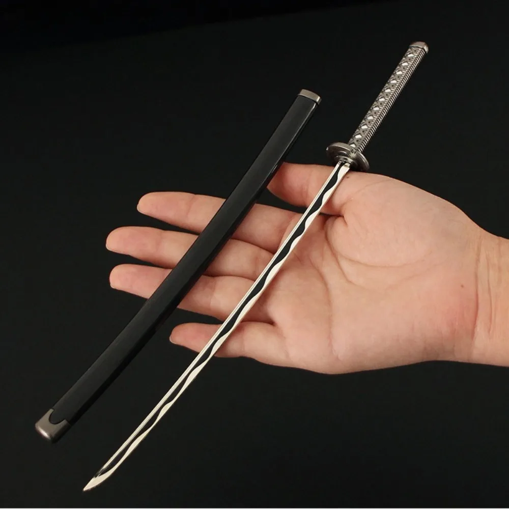 2077 Game Iconische Zwarte Eenhoorn Zamora Randapparatuur Zwaard met Schede Legering Katana Model Melee Weapos Model Verjaardagscadeau Speelgoed