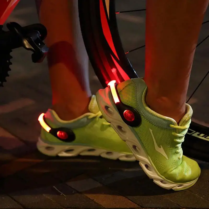 Usb led correndo luz corredor sapatos lâmpada tênis clipe pulseira aviso brilhante indicador de segurança ao ar livre jogging noite correndo