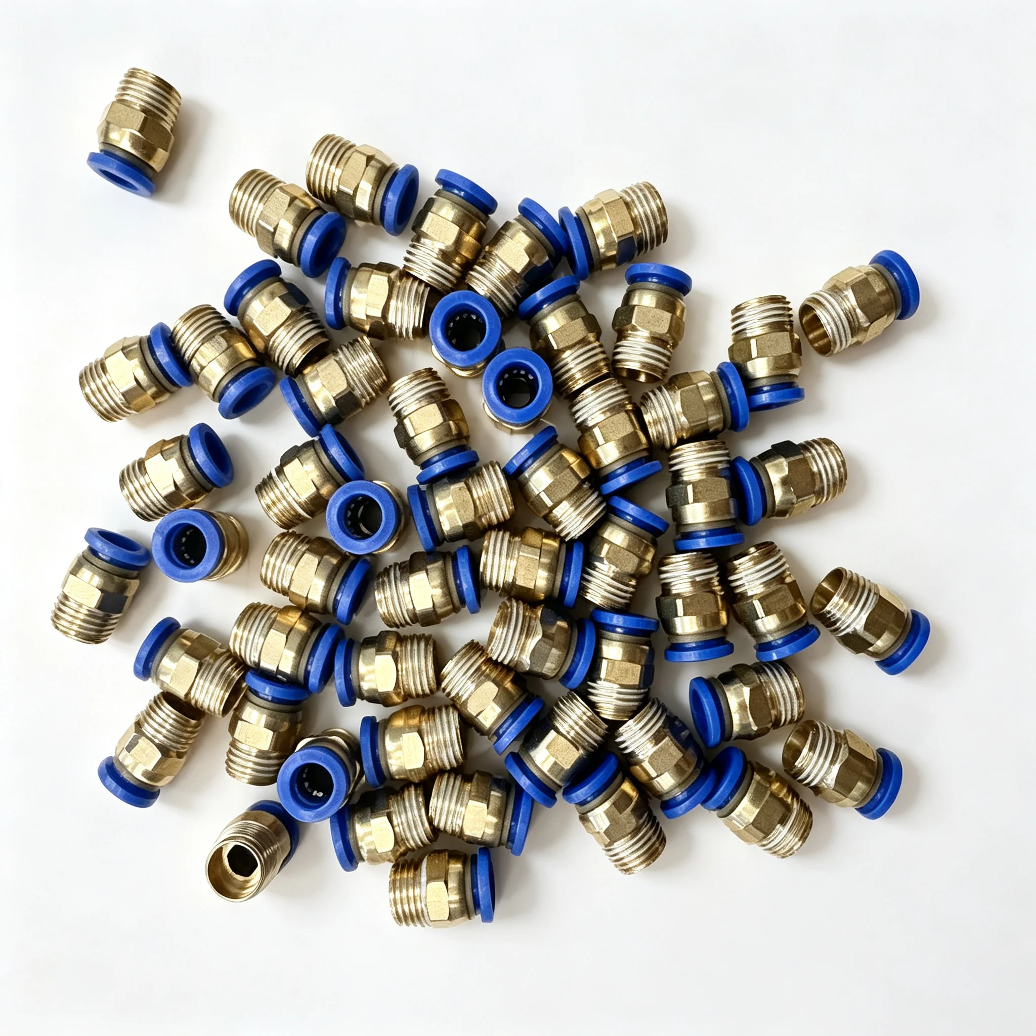 50/100PCS PC 4/6/8/10/12mm Male Thread 1/8 1/4 3/8 1/2 Hose Fittings 4-m5 Pipe Quick Connectors Pneumatic Air Connector Fitting
