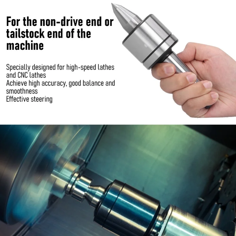 Live Center 0.01mm Accuracy Morse Taper Lathe Tool With 40Cr Steel Main Part For Woodworking