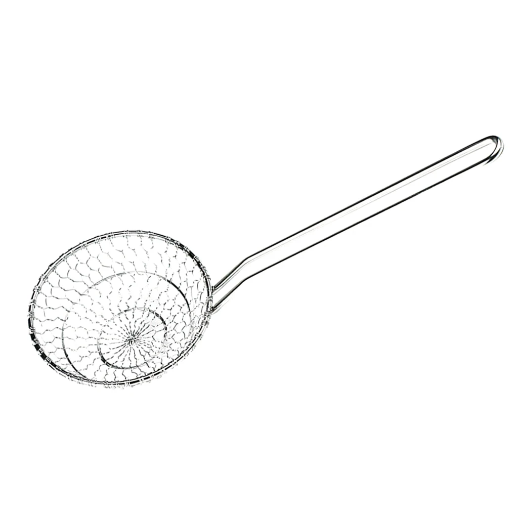 Fine Mesh Food Strainer Spoon Stainless Steel Colander for Kitchen Oil Filtering Dumpling Pasta Ladle Sieve