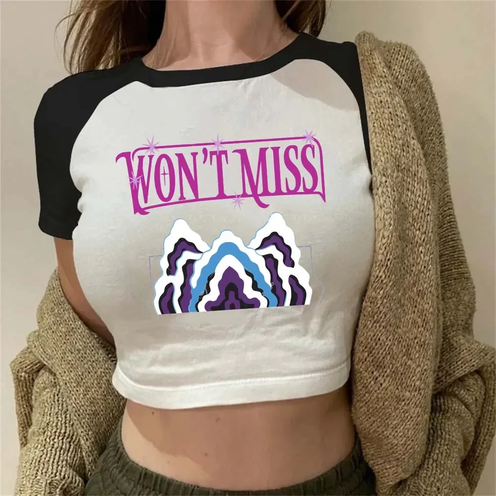 

Новый KPop Demon Hunters Женский укороченный топ Летняя мода Повседневная футболка в стиле хип-хоп Y2K с коротким рукавом Женская уличная укороченная футболка