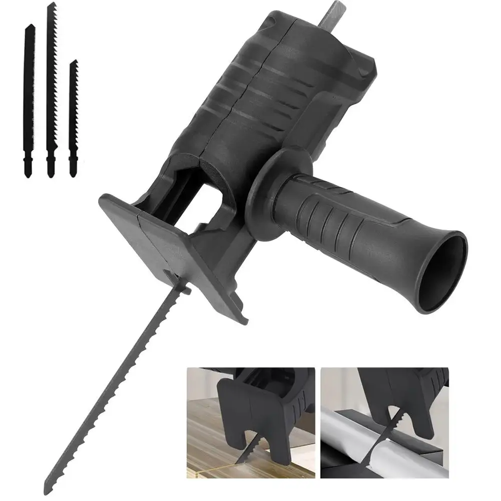 Power Tool For Wood PVC Steel Pipe Cutting Reciprocating Saw Adapter Electric Drill Modified Electric JigSaw Curve Saw ﻿