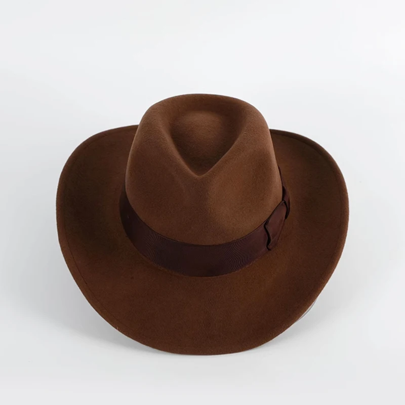 Premium Wool Felt Crushable Outback Hat Outdoor Cowboy Fedora Hat Men Big XL Size Ships in Box