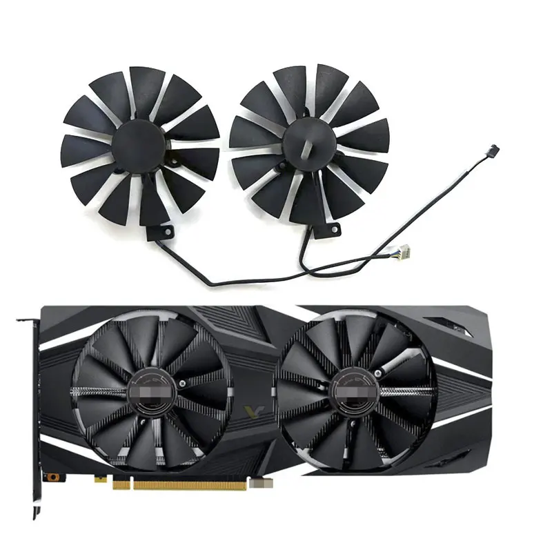 brand new for ASUS GeForce RTX2060 2070 2080 8GB dual OC graphics card replacement fan FDC10U12S9-C T129215SU