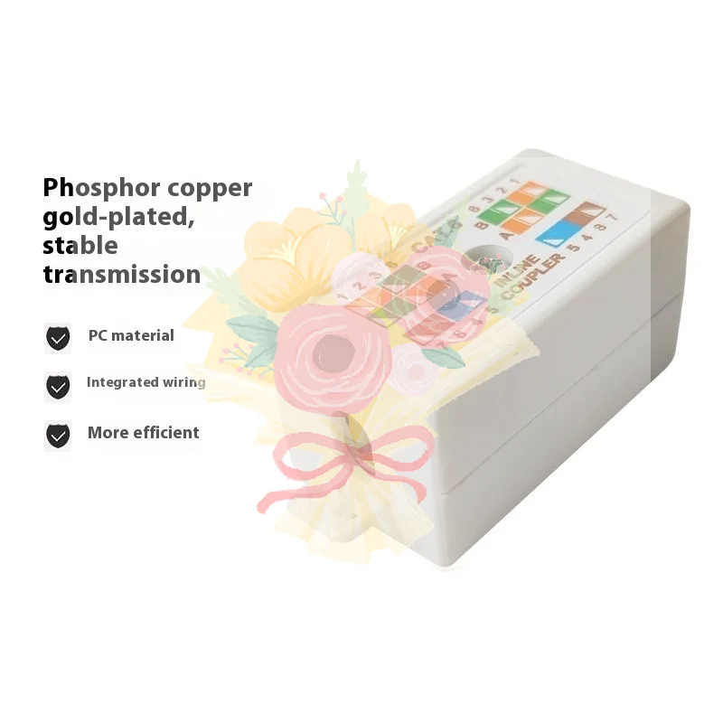 1Pcs Inline Punchdown Krone Coupler Joiner For Cat6/Cat5E Ethernet Network Cables RJ45 Desktop Information Box Junction Box