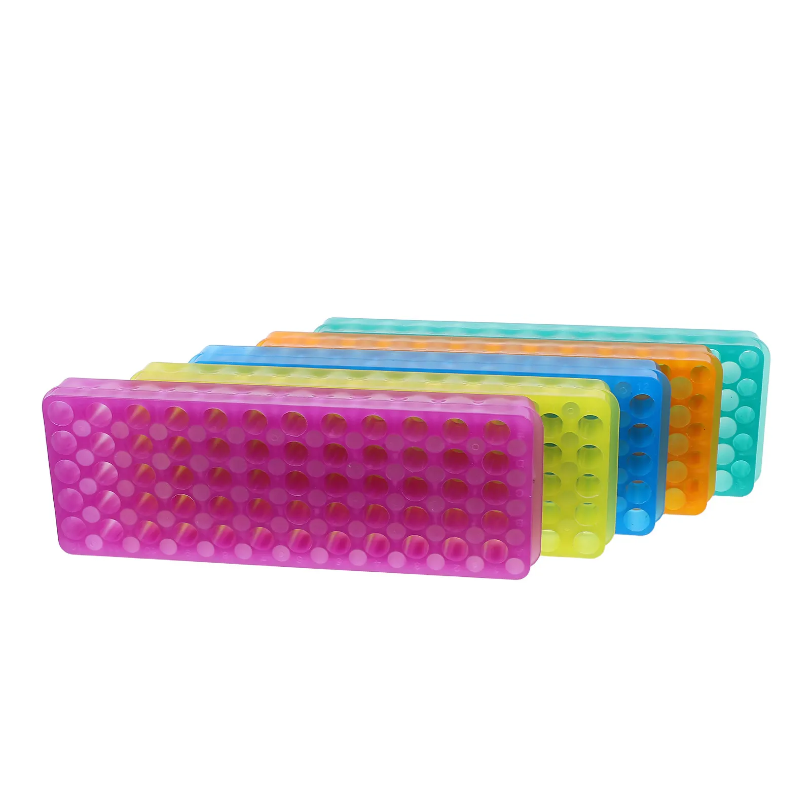 5Pcs Laboratory Centrifuge Tube Rack 60 Slot Thickened Plastic Tube Holder Ideal for 0.5ml 1.5ml Tubes Organize Lab Workstation