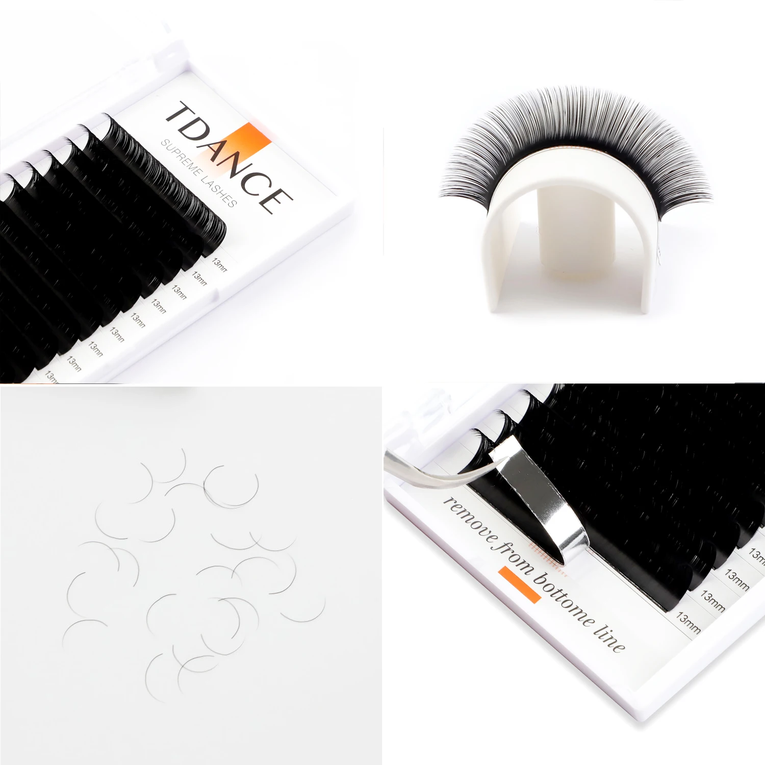 TDANCE 10Case/Lot Individual Eyelashes Extension Supplies False Professional Mink Eyelashes Extensions Russian  Lashes