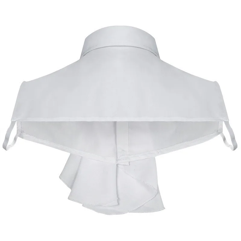 Classic Retro Shirt Cloth with Embroidered Collar - Stunning Medieval Men's & Women's Lace White Fake Collar & Floral Pirate