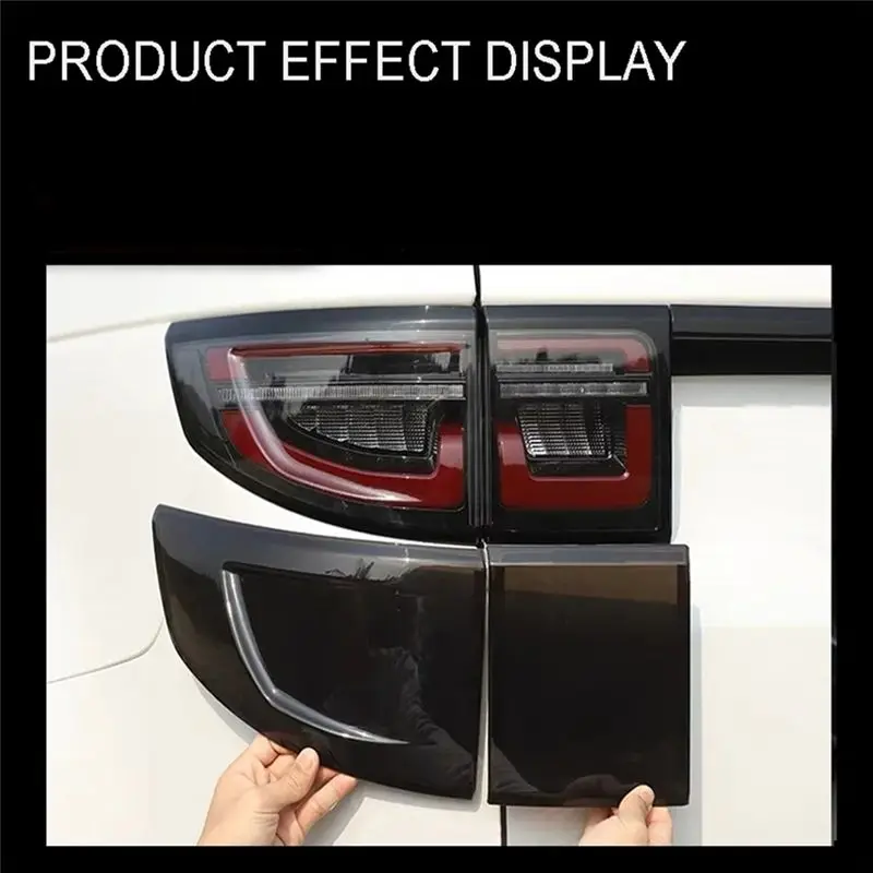 DT17 4Pcs Tail Lamp Guards Cover Trim For Land Rover for Discovery Sport 2020-2022 Smoked Black Rear Light Hoods Decoration