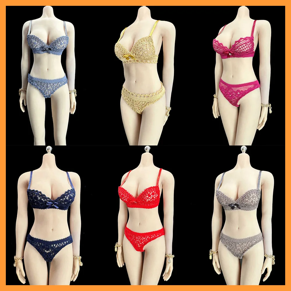 1/6 Scale Female Sexy Bikini Lace Underwear Suit Big Cup Bra and Briefs Set fit 12'' TBLeague JIAOU DOLL Action Figure Model Toy