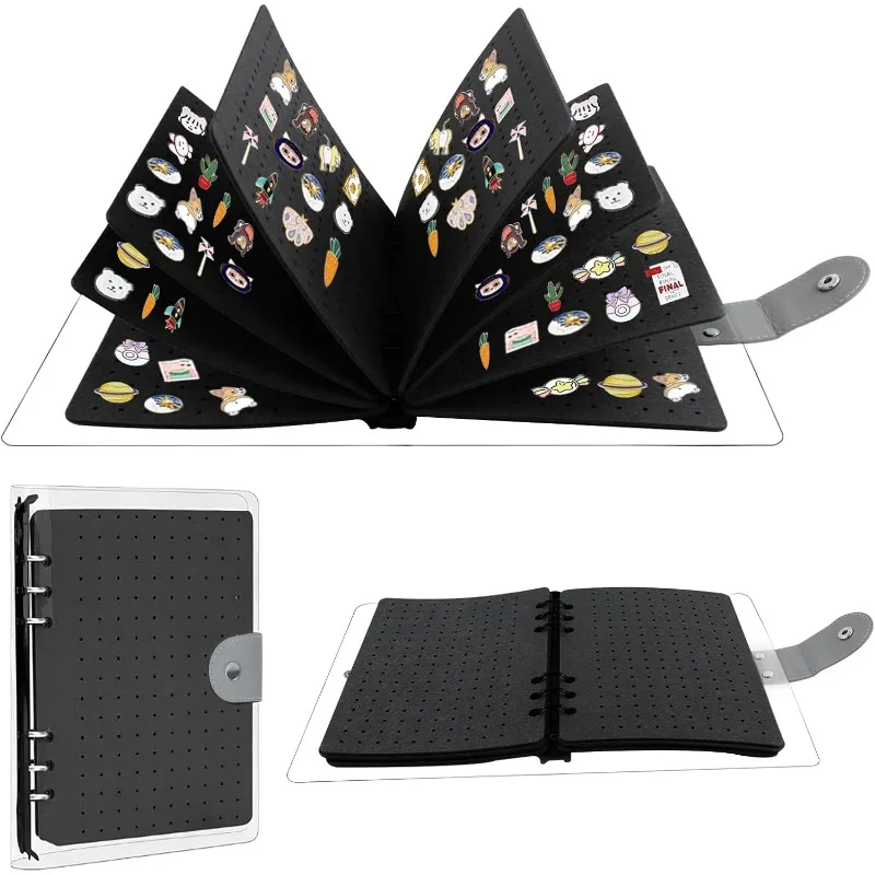 

Metal Badge Chest Souvenir Album Pin Badges Collection Felt Pin Brooch Display Storage Book DIY Badge Charms Organizer Booklet
