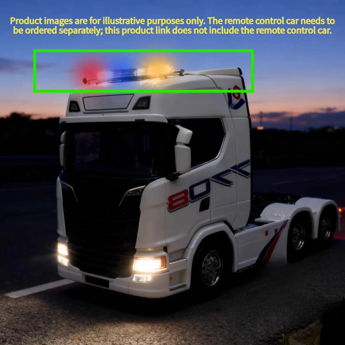 

1/14 770S RC модель автомобиля светодиодные красные, синие и желтые сигнальные огни, грязевые автомобильные фонари, автозапчасти с дистанционным управлением