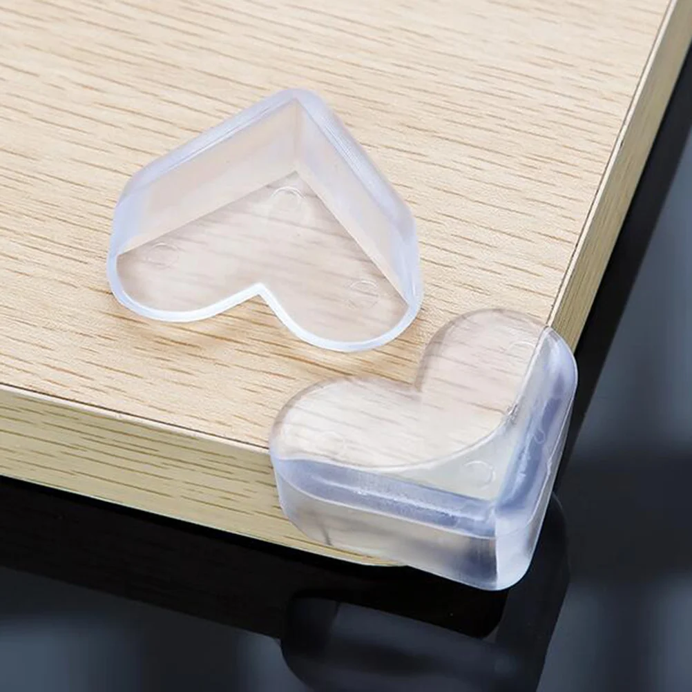 8 قطعة شكل قلب الطفل ركن الحرس حماة السلامة مرنة بولي كلوريد الفينيل المضادة للتصادم للطاولات مكاتب حواف حشوات للزوايا