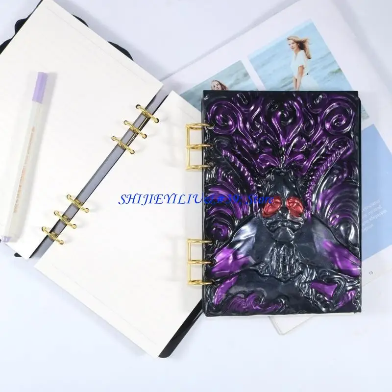 

E21F Журнал Обложка книги Силиконовая форма DIY Смола Эпоксидная смола Литейные формы Кольца для ноутбука