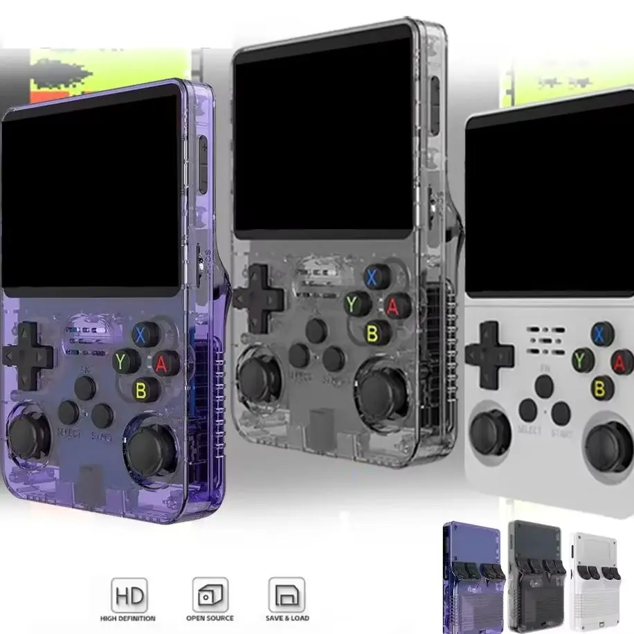Console de Jogo Portátil com Tela IPS de 3,5 Polegadas, 128G, Consoles Retro Clássicos, Sistema Arkos, Player de Vídeo Portátil