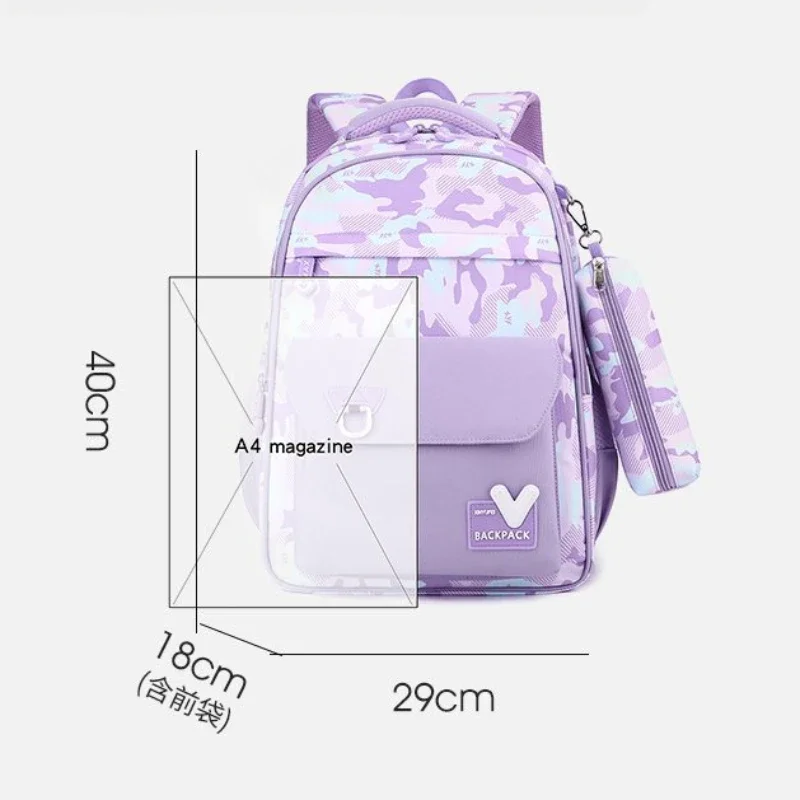 Ritorno a scuola Bagpack Mochila per adolescenti ragazze e ragazzi scuola bambini Bookbags borse da scuola in tela zaino con astuccio