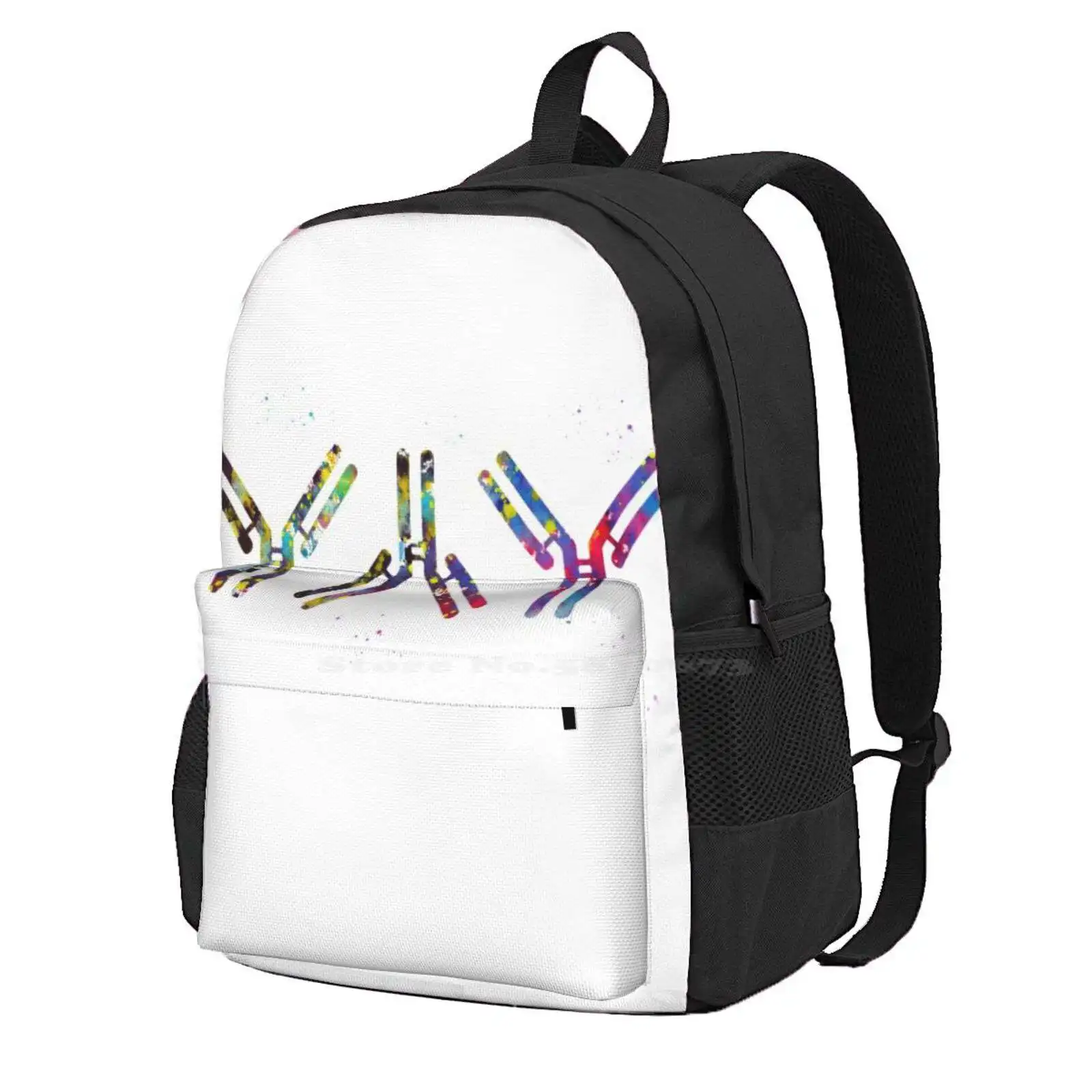 Antibody Hot Sale Schoolbag Backpack Fashion Bags Antibody Watercolor Antibodies Medical Art Immunology Science Medicine Immune