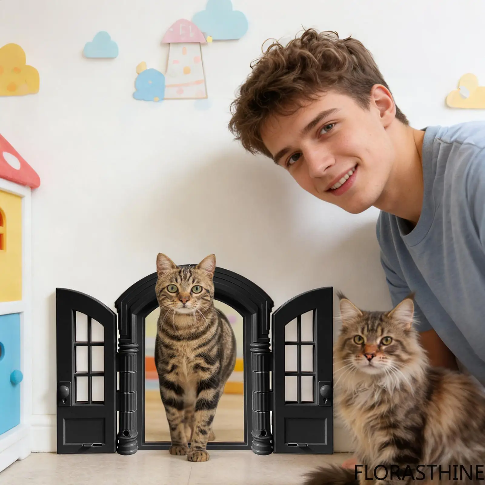 Indoor Cat Door French Pet Supplies Indoor Kitten Door Garage Bedroom Window Corner Living Room Doorway Dorm Manor