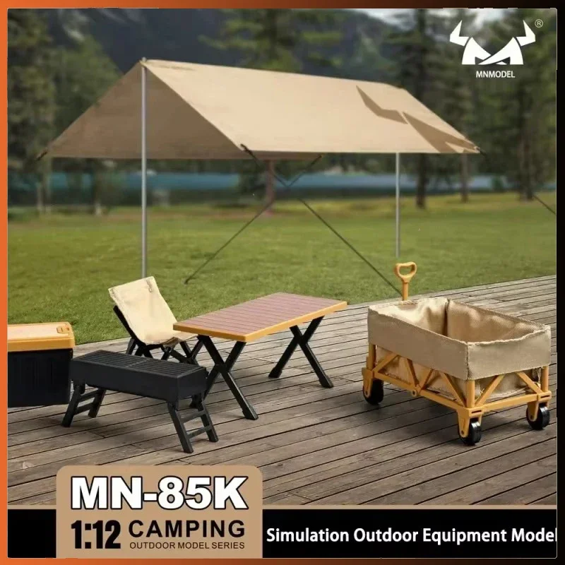 1/12 MN Modell MN82S Campingausrüstung Set MN85K Simulation Markise Camping Zelt Sand Leiter Tisch Stuhl Dekoration für Automodell