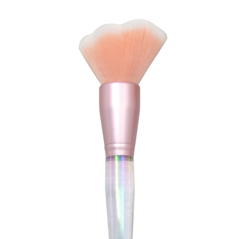 

Golden Big Plastic Handle Loose Powder Foundation Brush Durable Makeup Tool Cat Paw Design Portable Rayon Material