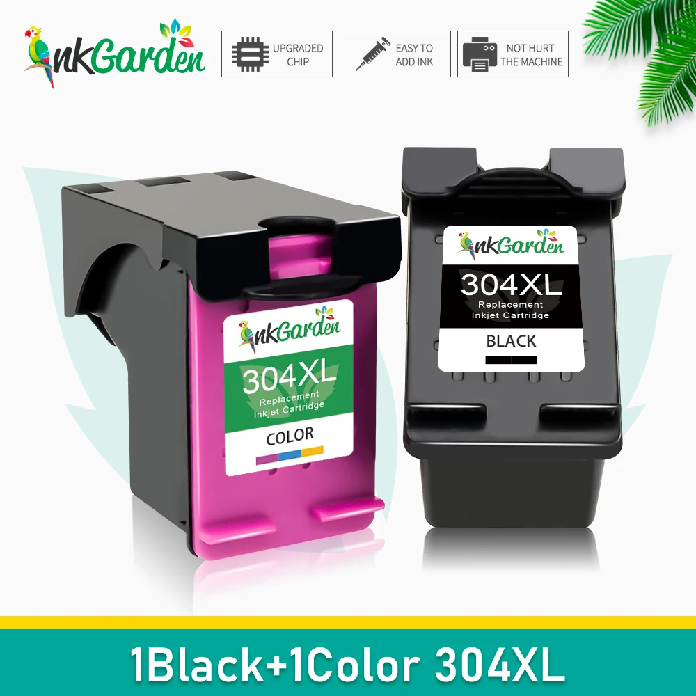 

InkGarden 304XL Ink Cartridge For HP 304 HP304 XL Compatible Deskjet 2620 2630 2632 Envy 5010 5020 5030 5032 Printer XL