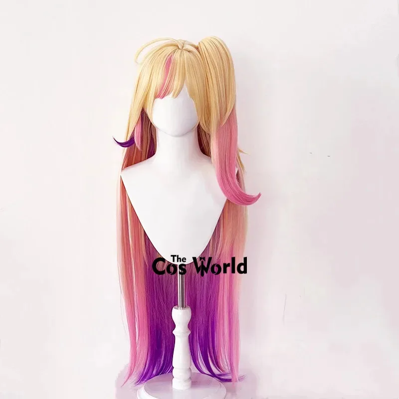 Pelucas de Cosplay LOL Star Guardian Seraphine de 100cm de largo y recto, pelo sintético de fibra resistente al calor + gorro de peluca