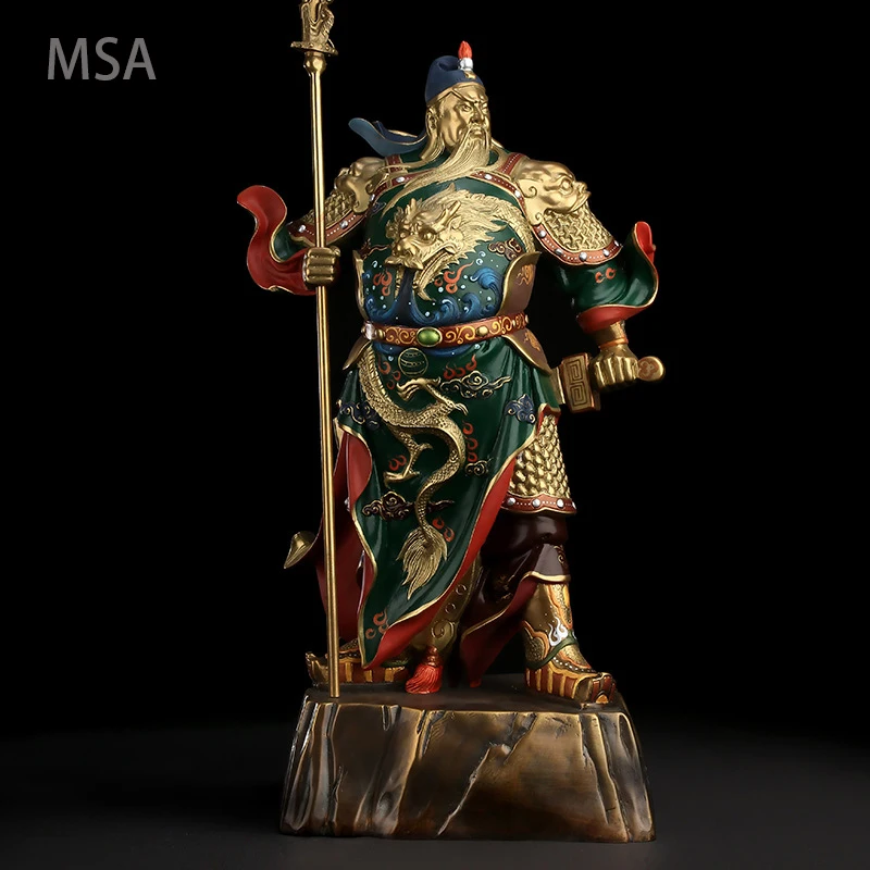 Luxury Feng Shui 2024 Home Decoration Escultura Guan Yu Bronze Guan Yu Statue China Feng Shui Lucky For Business