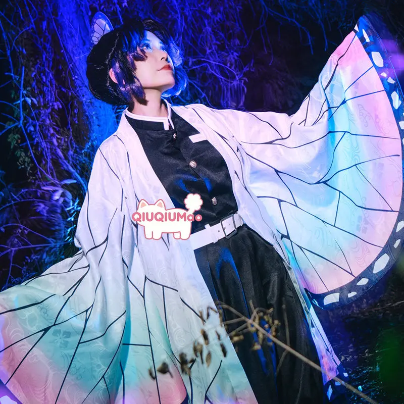 

Top Demon Slayer Kimetsu No Yaiba Cosplay Costume Anime Shinobu Kocho Role Playing Corps Uniform Outfit for Men Women Comic Con