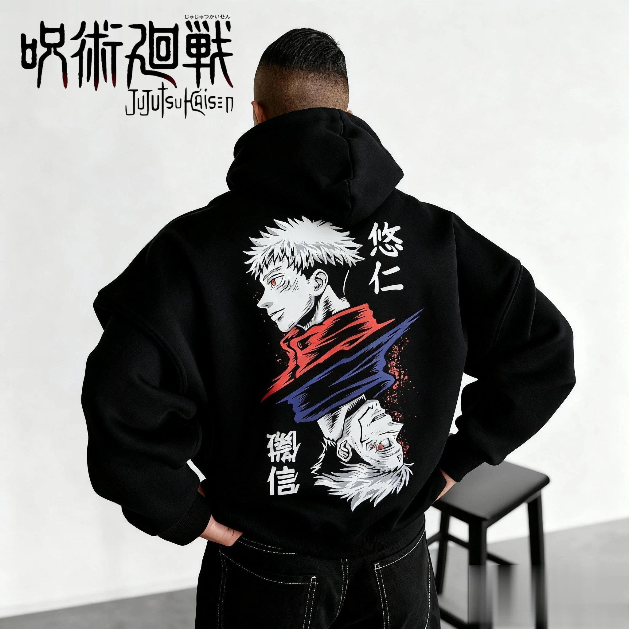 

Unisex Jujutsu Kaisen Hoodie Men Women Anime Pullover Sweatshirt Streetwear Oversized Casual Japanese Cartoon Print Hooded Tops