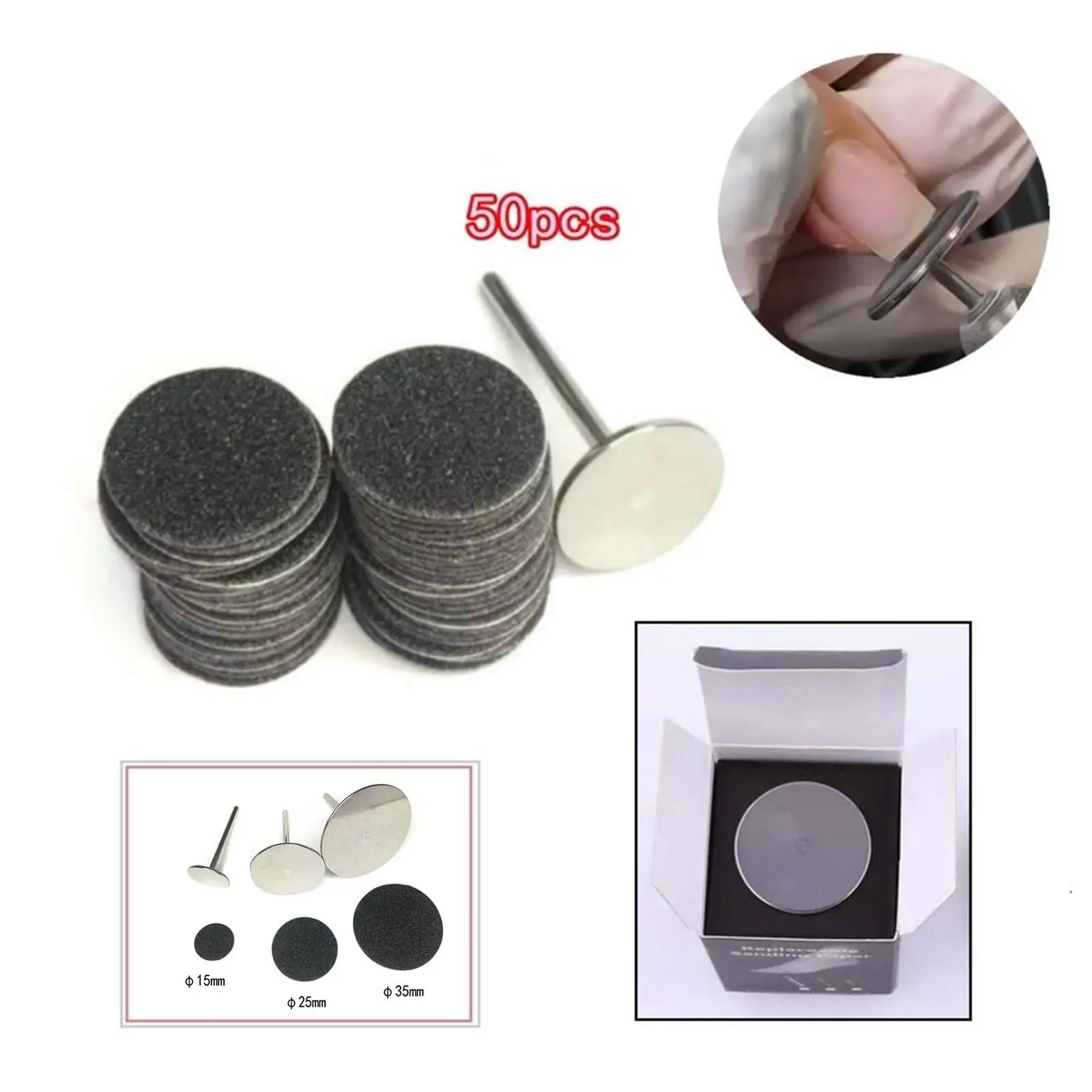 交換可能なサンディングペーパー粘着パッド、フットグラインダー、電動角質除去剤、ネイルポリッシュオーガナイザーアクセサリー用