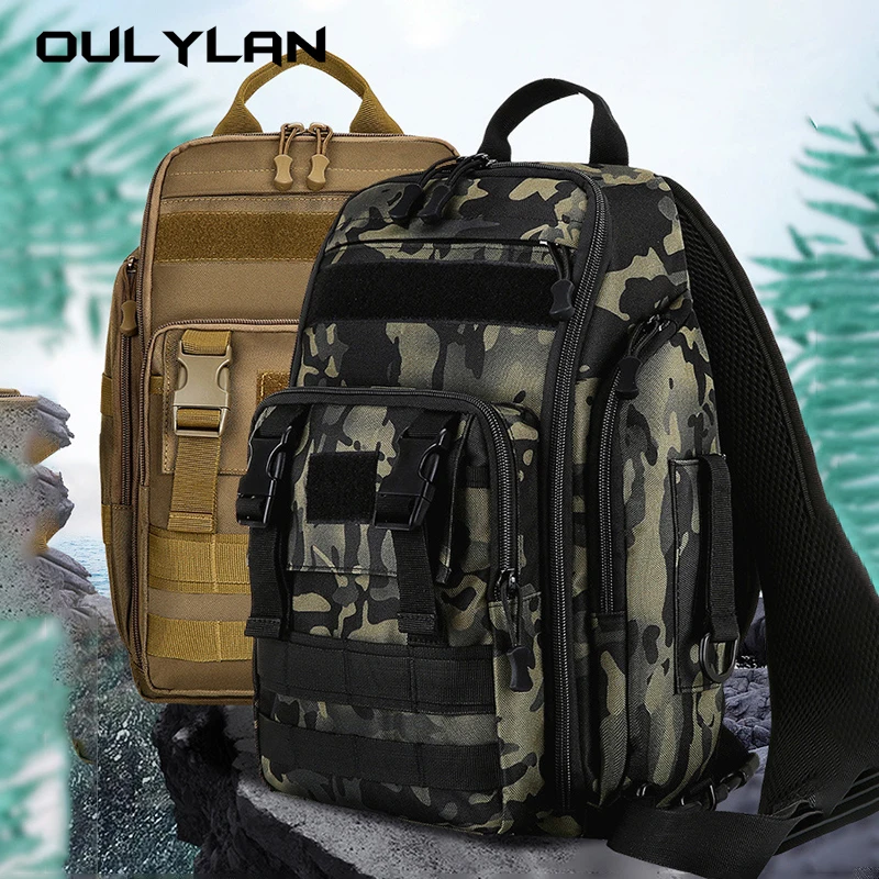 

Fishing Tackle Backpack Three Shoulder Strap Design Bag Waterproof Fish Gear Storage Bag Fly Fishing Backpacks with Rod Holder