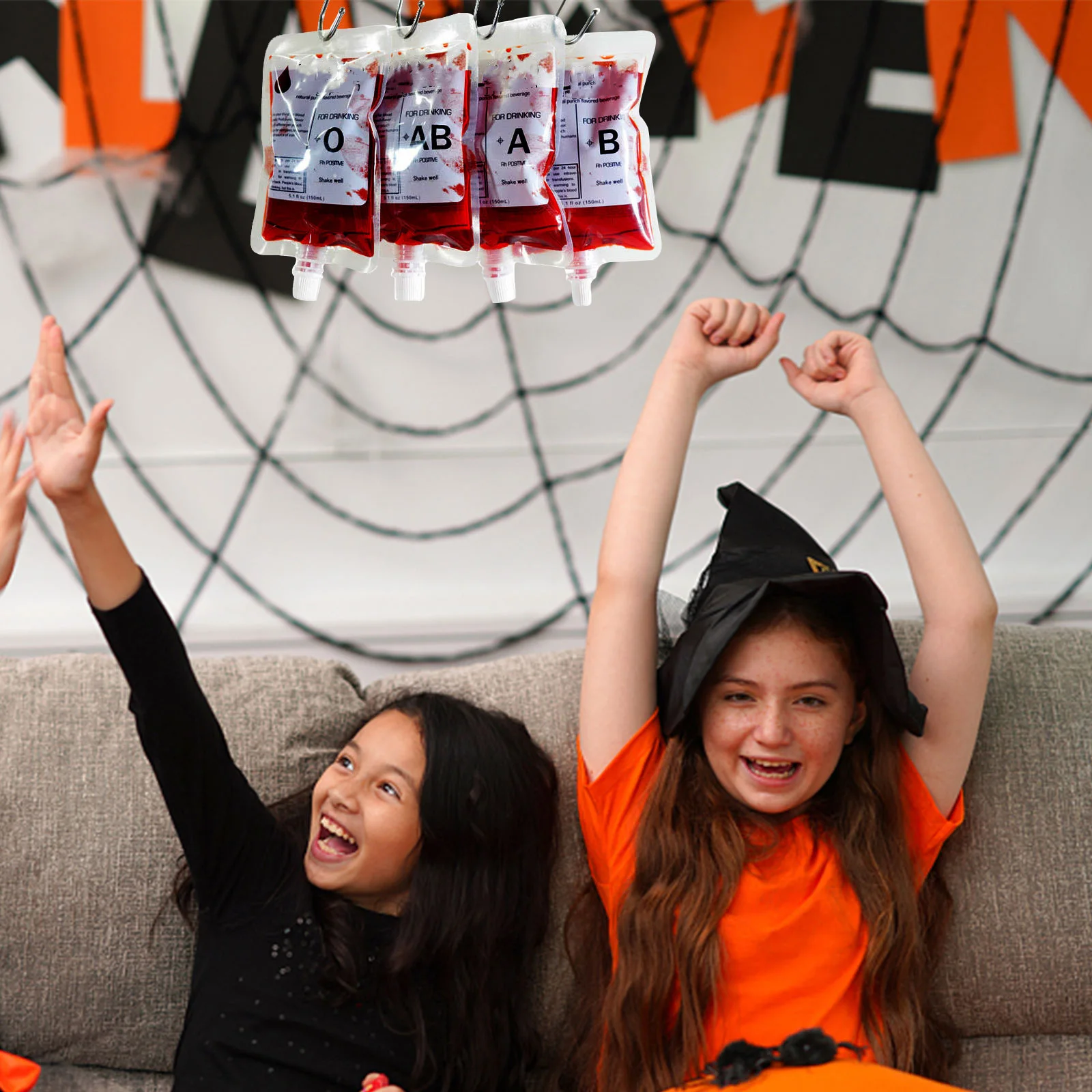 

20pcs Blood Bags Decor For Halloween Party Supplies Drink Containers Plasma Juice Bags Cocktail Pouches Beverage Props